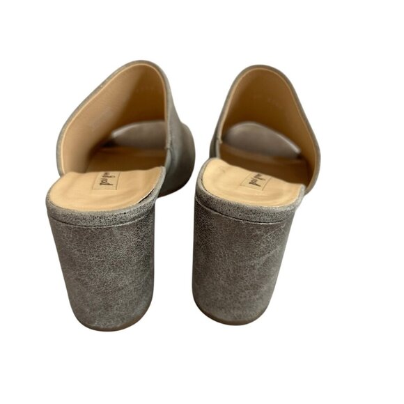 Paul Green Slide Block Heel Sandals Open Toe Textured Leather Size 4.5 EU/7 US - Picture 10 of 11